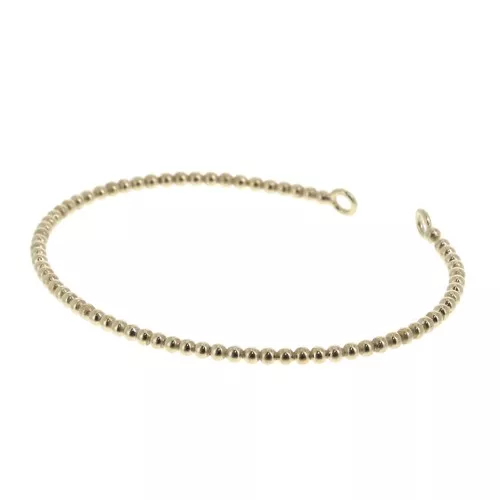 Bracelet jonc boules 2 anneaux 56x47 mm Plaqué Or 3 microns x1