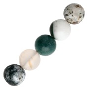 Perles rondes en pierre gemme 6.5 mm Tree Agate x15