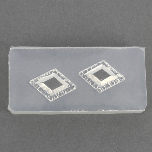 Moule silicone pour résine motif losange 41x20x7 mm x1