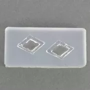 Moule silicone pour résine motif losange 41x20x7 mm x1