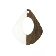 Transparent - Pendentif goutte ajouré en résine imitation bois 32.5x27 mm Transparent/Marron x1 Pendentif goutte ajouré en résine imitation bois 32.5x27 mm Transparent/Marron x1