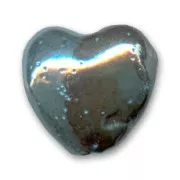 Coeur en céramique 20 mm Bleu Bronze irisé