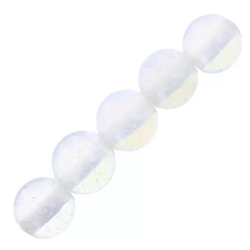 Perle ronde imitation Pierre de Lune 4 mm x20