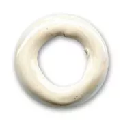 Anneau en céramique 24 mm Blanc irisé