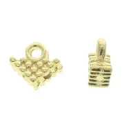 Cymbal Bead - Embout de finition pour perles Silky Beads 7x8mm Kalivia Doré à l'or fin x1