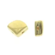 Cymbal Side Bead - Perle en métal pour Silky Beads 8x6.6mm Kardiani Doré à l'or fin x1
