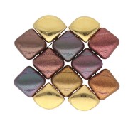 Cymbal Side Bead - Perle en métal pour Silky Beads 8x6.6mm Kardiani Doré à l'or fin x1