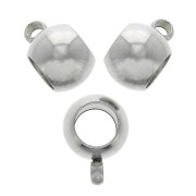 Perles attache breloque 8.8x6 mm - Acier inoxydable 304 x4
