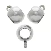 Perles attache breloque 8.8x6 mm - Acier inoxydable 304 x4