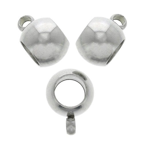 Perles attache breloque 8.8x6 mm - Acier inoxydable 304 x4