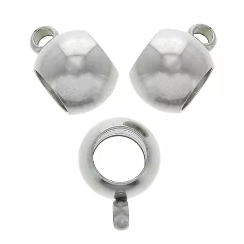 Perles attache breloque 8.8x6 mm - Acier inoxydable 304 x4