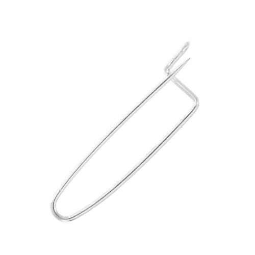 Broche à décorer avec perles, breloques & pompons 26 mm Placage Argent fin x1