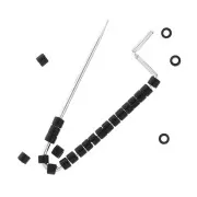 Broche à décorer avec perles, breloques & pompons 26 mm Placage Argent fin x1