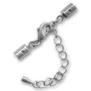 Fermoir pince lacet 3 mm argenté vieilli|raw }}