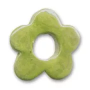 Fleur en céramique 22 mm Vert irisé