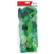 Plumes colorées 8 à 12 cm pour bijoux et déco DIY - Vert/Turquoise x10gr|raw }}