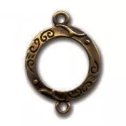 Intercalaire rond 20 mm bronze x1