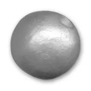 Perle en céramique 20 mm Argenté satiné