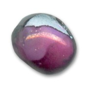 Perle en céramique 12 mm Gris Purple irisé