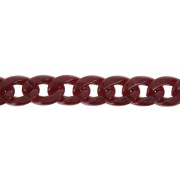 Chaîne plastique brillant maille gourmette 29x21 mm - Bordeaux x50 cm|raw }}