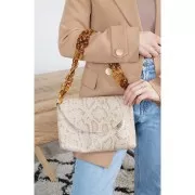 Chaîne plastique brillant maille gourmette 29x21 mm - Bordeaux x50 cm