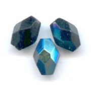 Perles olives facettées 6x4 mm - Jet AB x25