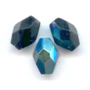 Perles olives facettées 6x4 mm - Jet AB x25