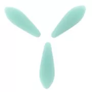 Dagues en verre 5x16 mm Opaque Aqua Mat x50