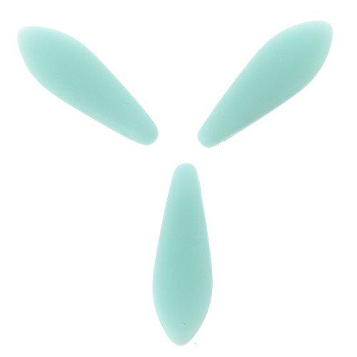 Dagues en verre 5x16 mm Opaque Aqua Mat x50