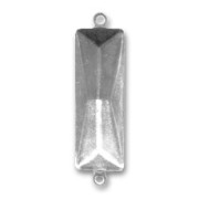 Serti à coller pour cabochon PureCrystal 4547 24x8 mm rhodié 2 anneaux|raw }}