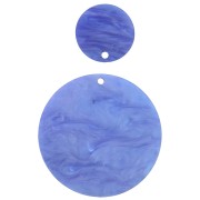 Sequin rond en plexiglas 18 mm effet nacré - Bleu x1