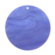 Pendentif rond en plexiglas 38 mm effet nacré - Bleu x1|raw }}