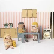 Coton Ricorumi Print par Rico Design pour Amigurumi - Rose et Jaune 001 x25g