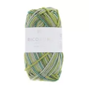 Coton Ricorumi Print par Rico Design pour Amigurumi - Vert Mix 005 x25g