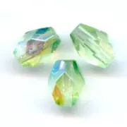 Perles olives facettées 6x4 mm - Peridot AB x25