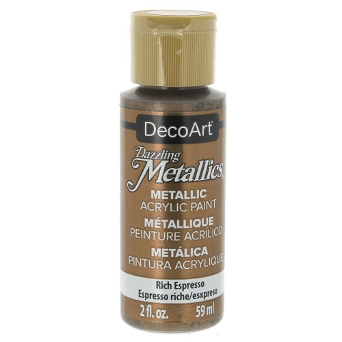 Peinture acrylique métallique - DecoArt Dazzling Metallics - Rich Espresso x59 ml