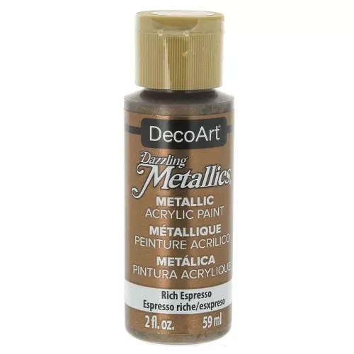 Peinture acrylique métallique - DecoArt Dazzling Metallics - Rich Espresso x59 ml