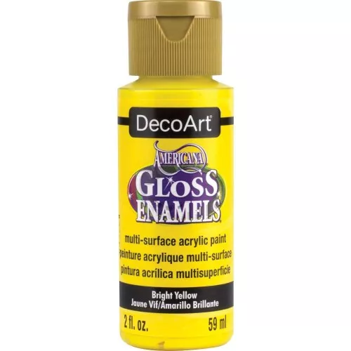 Peinture acrylique multi-surfaces - DecoArt Americana Gloss - Jaune Vif x59ml