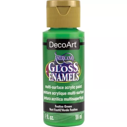 Peinture acrylique multi-surfaces - DecoArt Americana Gloss - Vert Festif x59ml