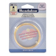 Fil de laiton rond 0.41 mm - German Style Wire - Doré x20m
