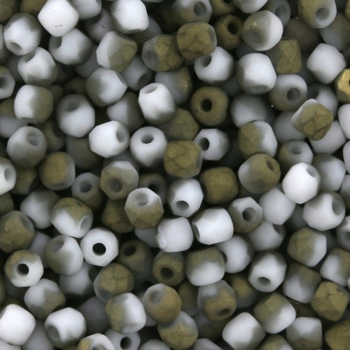 Facettes 2 mm - Chalk White Amber Mat x50