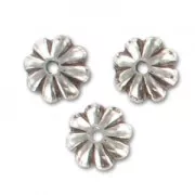 Intercalaires fleurs en résine CCB 8 mm Argenté vieilli x 10