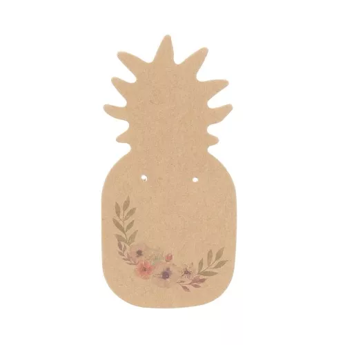 Supports de présentation pour boucles d'oreilles en kraft forme ananas x10