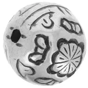 Perles Rondes en résine CCB 10 mm Argenté x 5