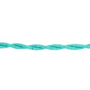 Perles rondelles Heishi en pâte polymère 3x1 mm - Turquoise x45 cm|raw }}