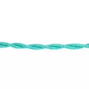 Perles rondelles Heishi en pâte polymère 3x1 mm - Turquoise x45 cm