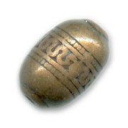 Perle Olive en résine CCB 16x11 mm Bronze x1|raw }}