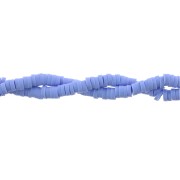 Perles rondelles Heishi en pâte polymère 3x1 mm Bleu Ciel x39 cm|raw }}