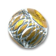 Perles aluminium 12 mm Topaz x5