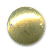 Intercalaire disque 2 trous 25 mm doré à l'or fin x1|raw }}